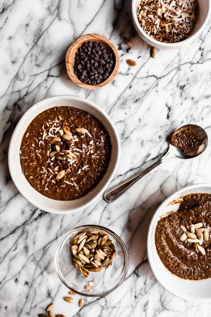 Pumpkin Spice Cacao Quinoa Breakfast Bowl, Marybeth Wells Food Photographer